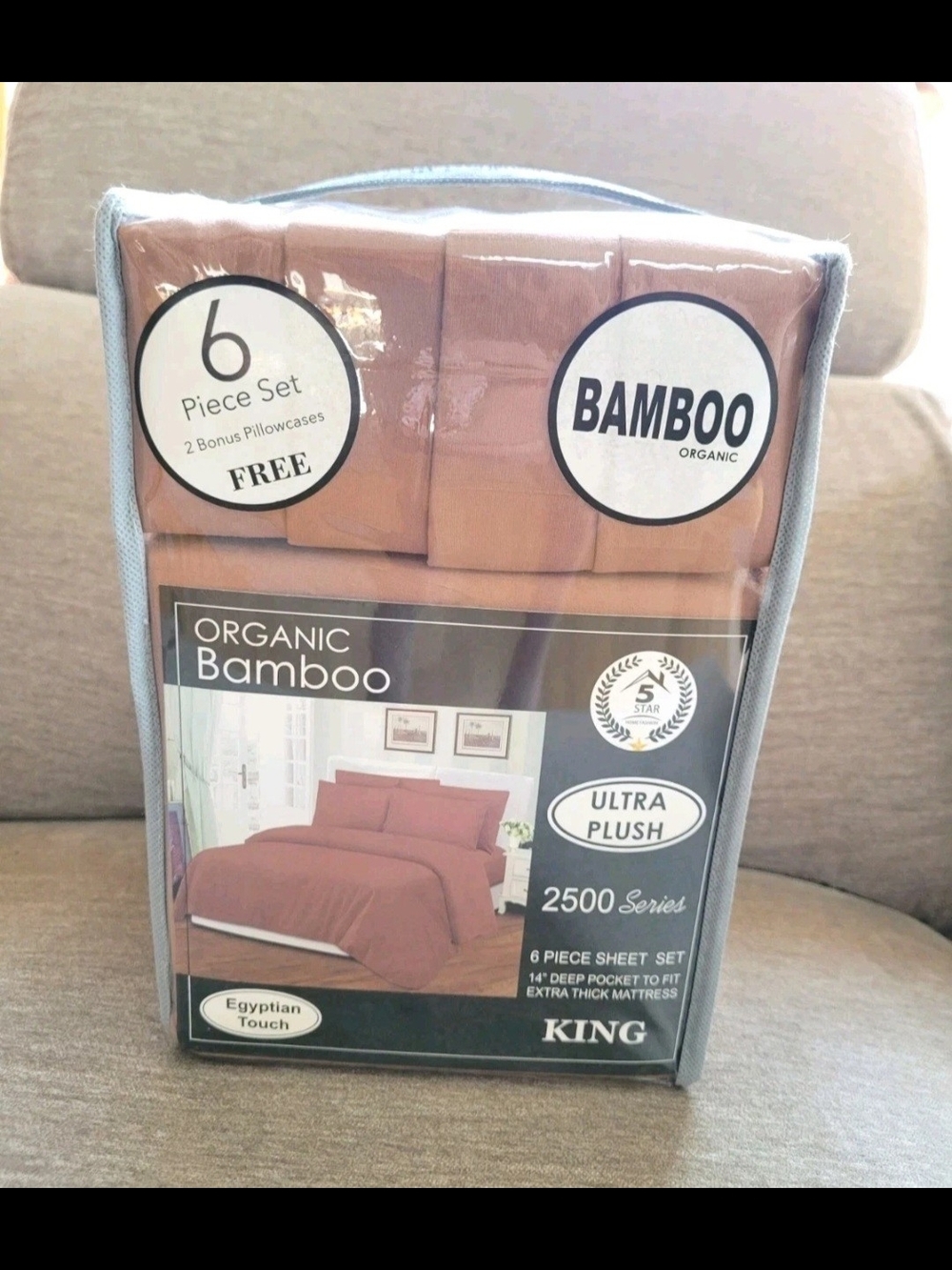 BAMBOO Organic Ultra Plush King Sheet Set - Rust